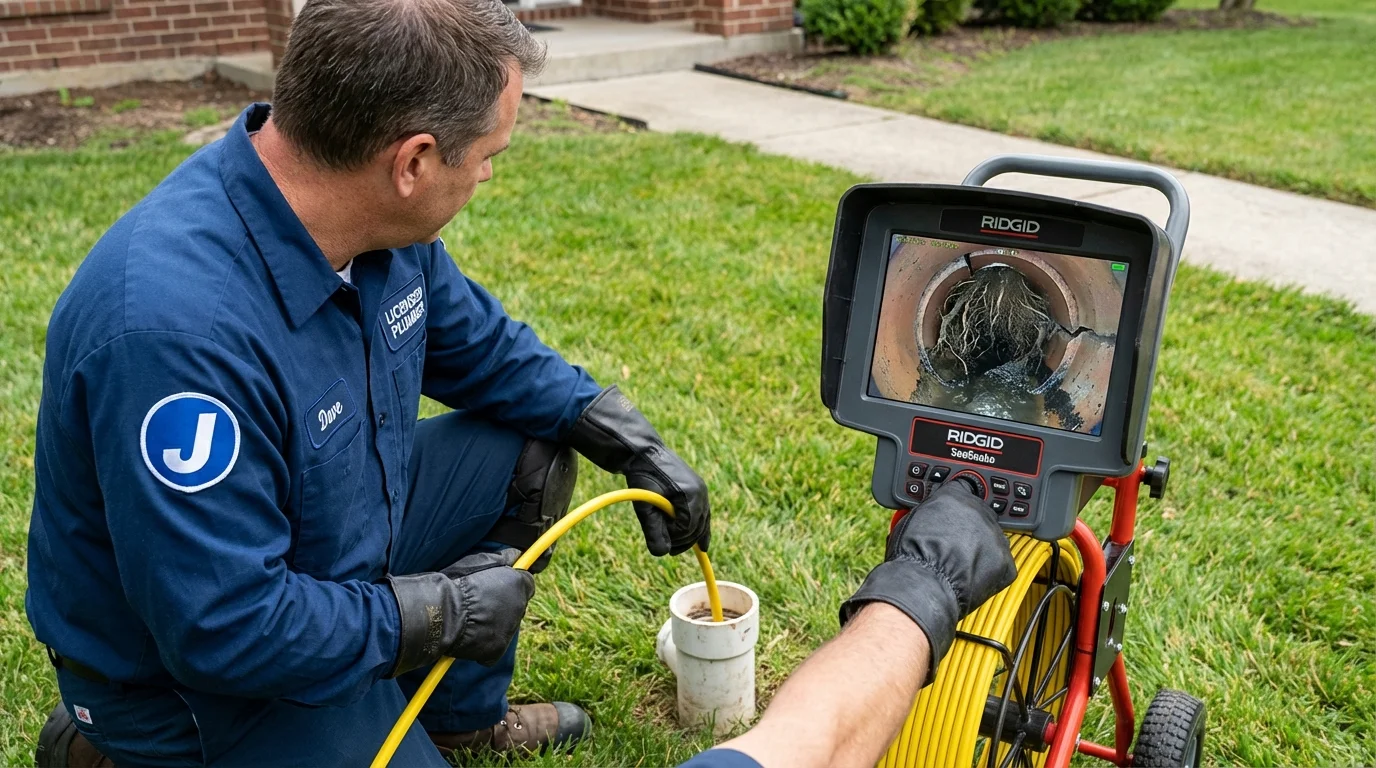 Sewer camera inspection being performed by Johns Plumbing LLC in Mission Viejo