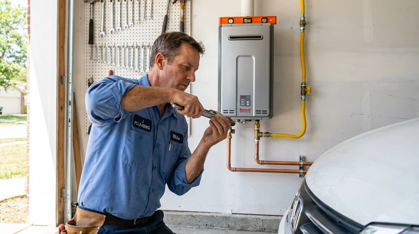 Tankless water heater installation by a Johns Plumbing LLC plumber in Mission Viejo